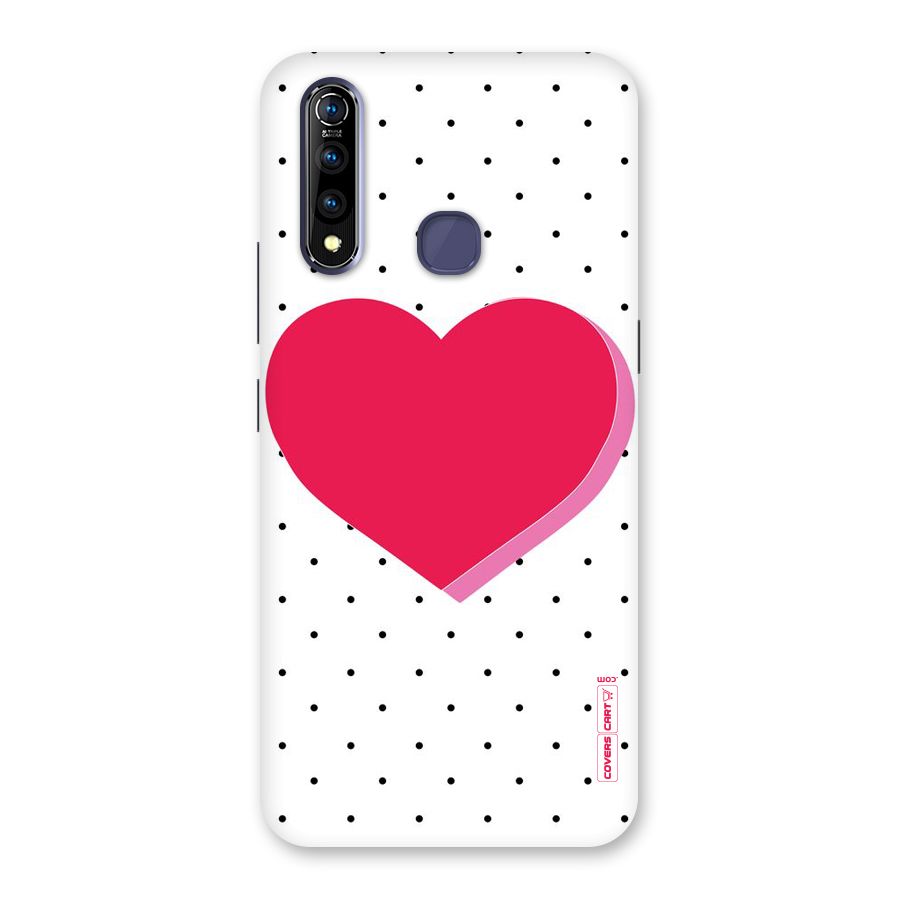 Pink Polka Heart Back Case for Vivo Z1 Pro