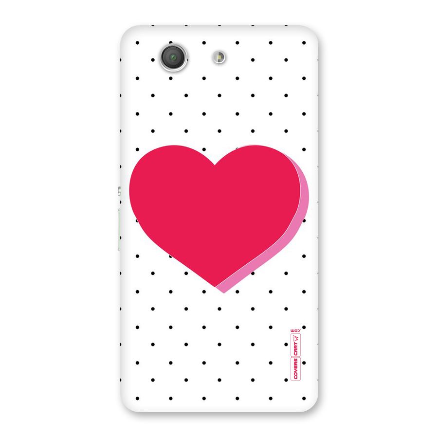 Pink Polka Heart Back Case for Xperia Z3 Compact