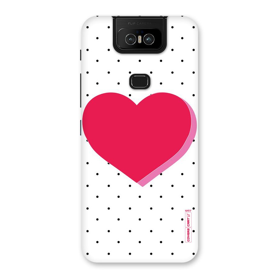 Pink Polka Heart Back Case for Zenfone 6z