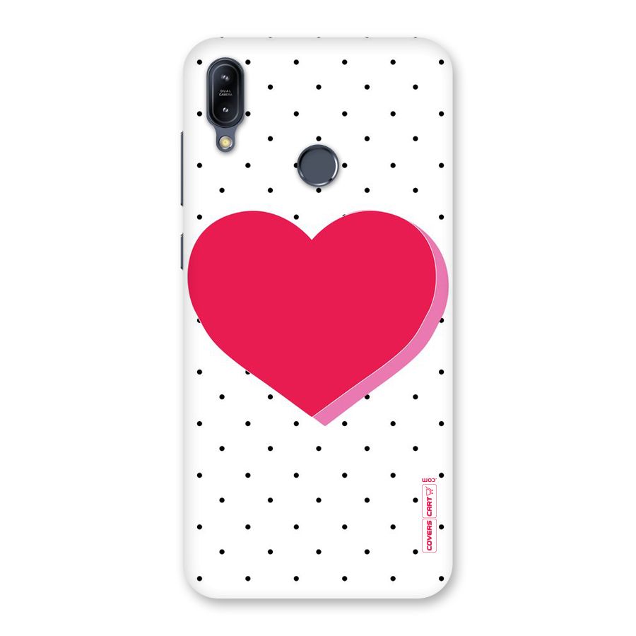 Pink Polka Heart Back Case for Zenfone Max M2