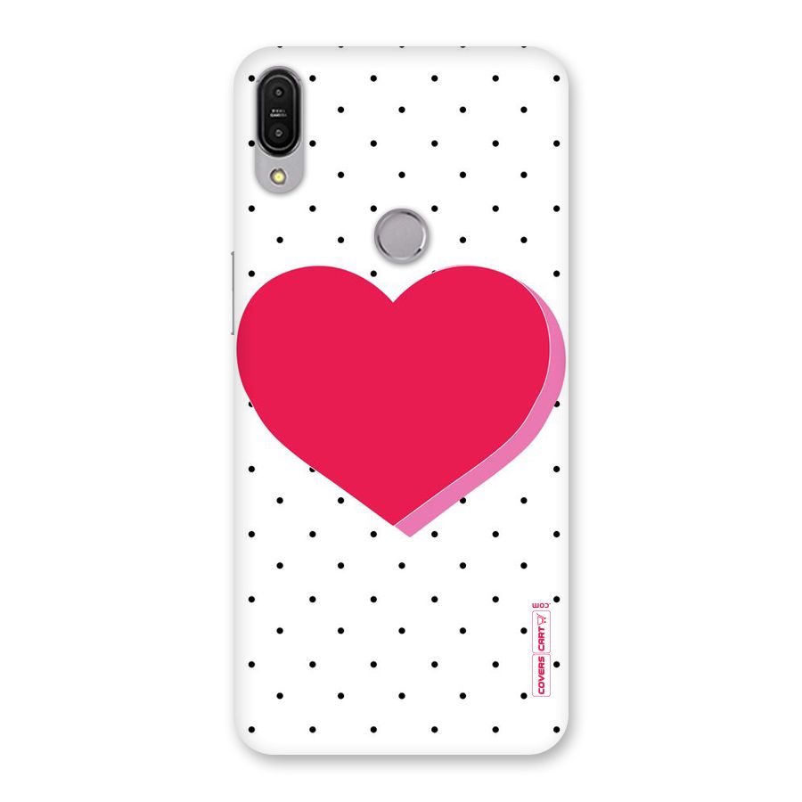 Pink Polka Heart Back Case for Zenfone Max Pro M1