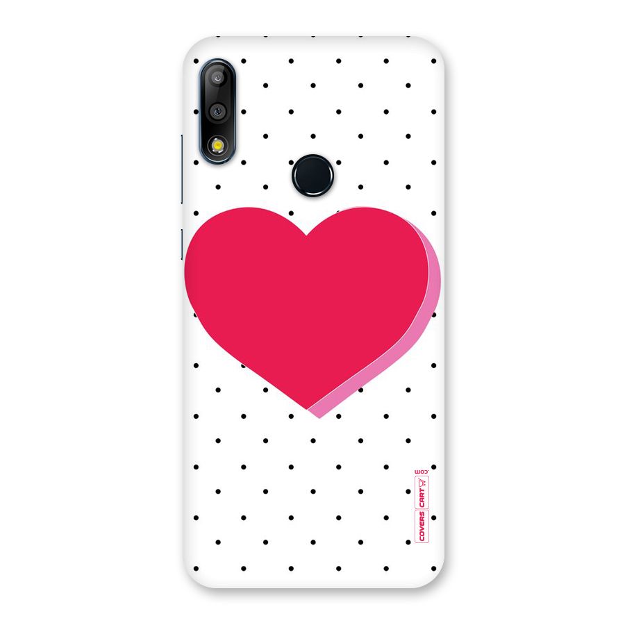 Pink Polka Heart Back Case for Zenfone Max Pro M2