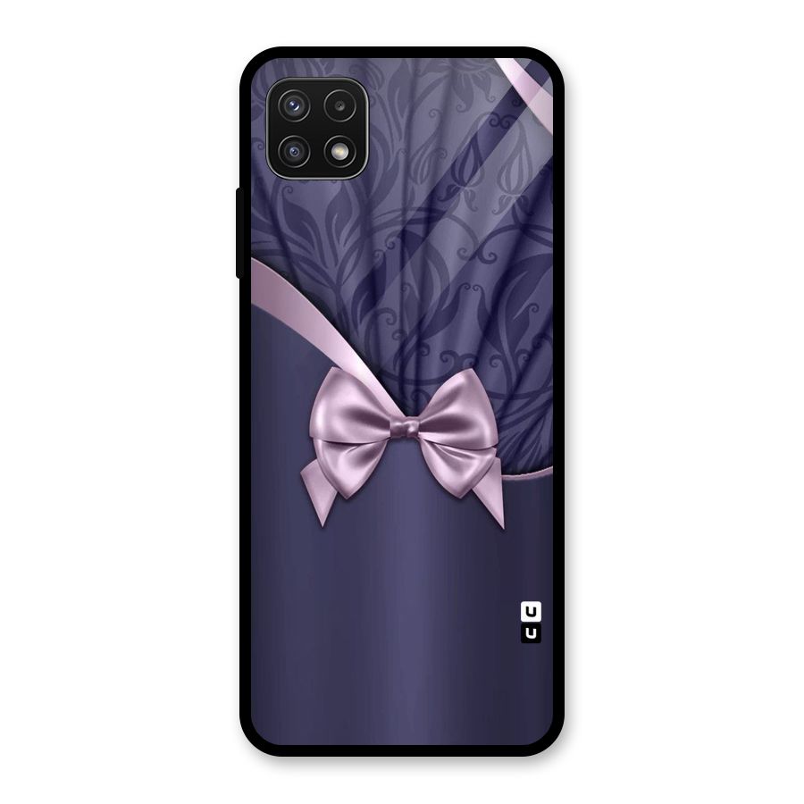 Pink Ribbon Glass Back Case for Galaxy A22 5G