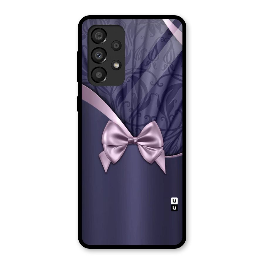 Pink Ribbon Glass Back Case for Galaxy A33 5G