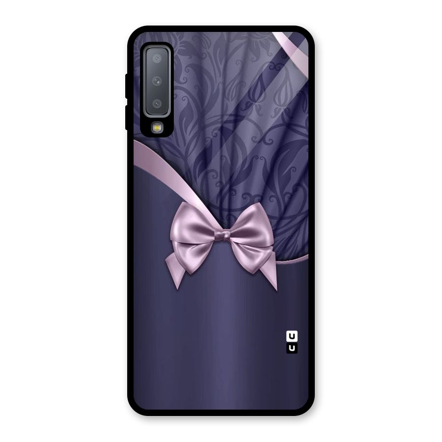 Pink Ribbon Glass Back Case for Galaxy A7 (2018)