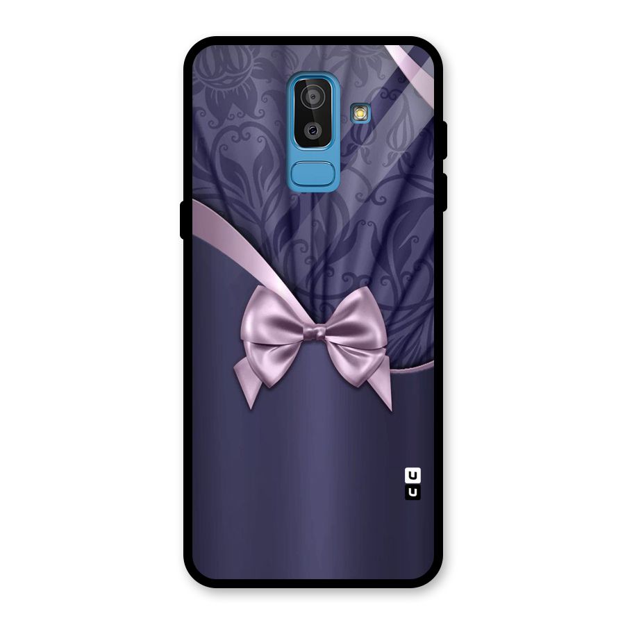Pink Ribbon Glass Back Case for Galaxy J8