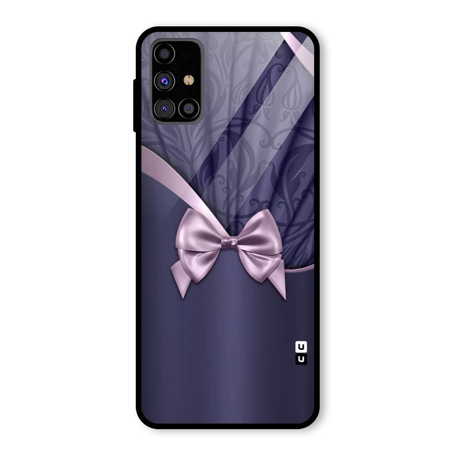 Pink Ribbon Glass Back Case for Galaxy M31s