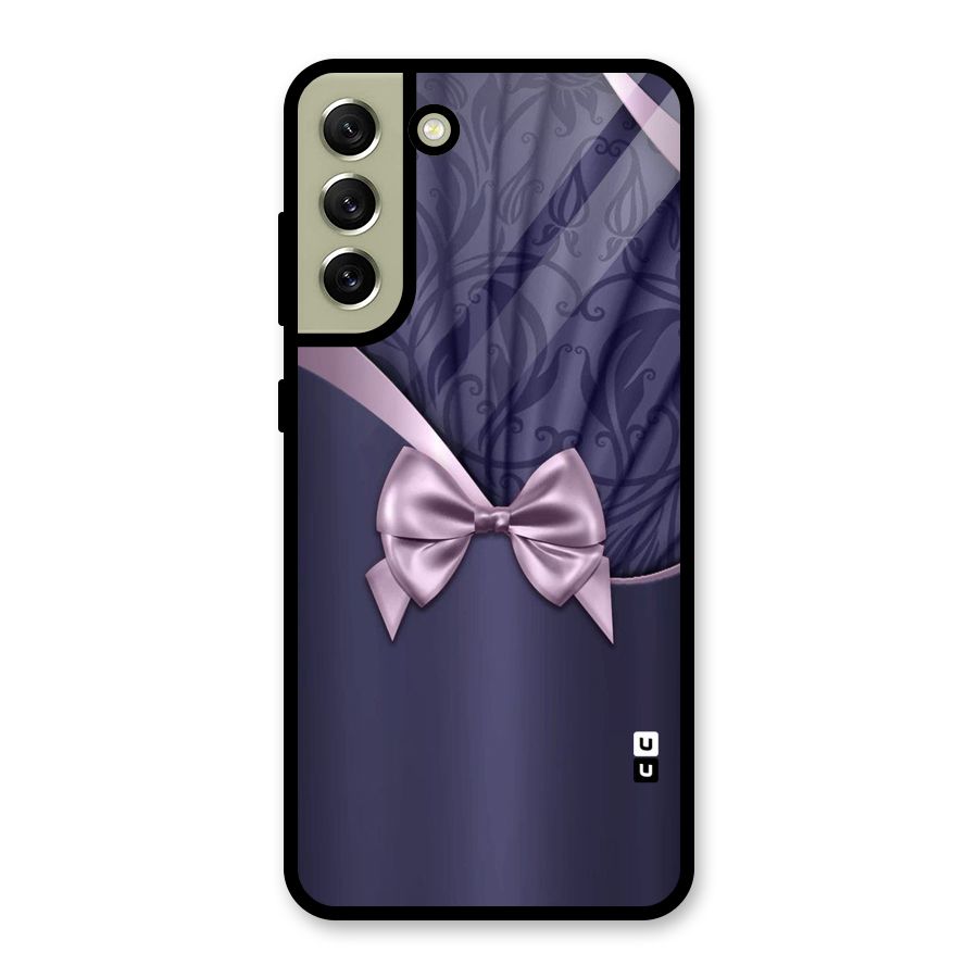 Pink Ribbon Glass Back Case for Galaxy S21 FE 5G