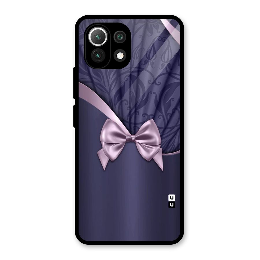 Pink Ribbon Glass Back Case for Mi 11 Lite NE 5G