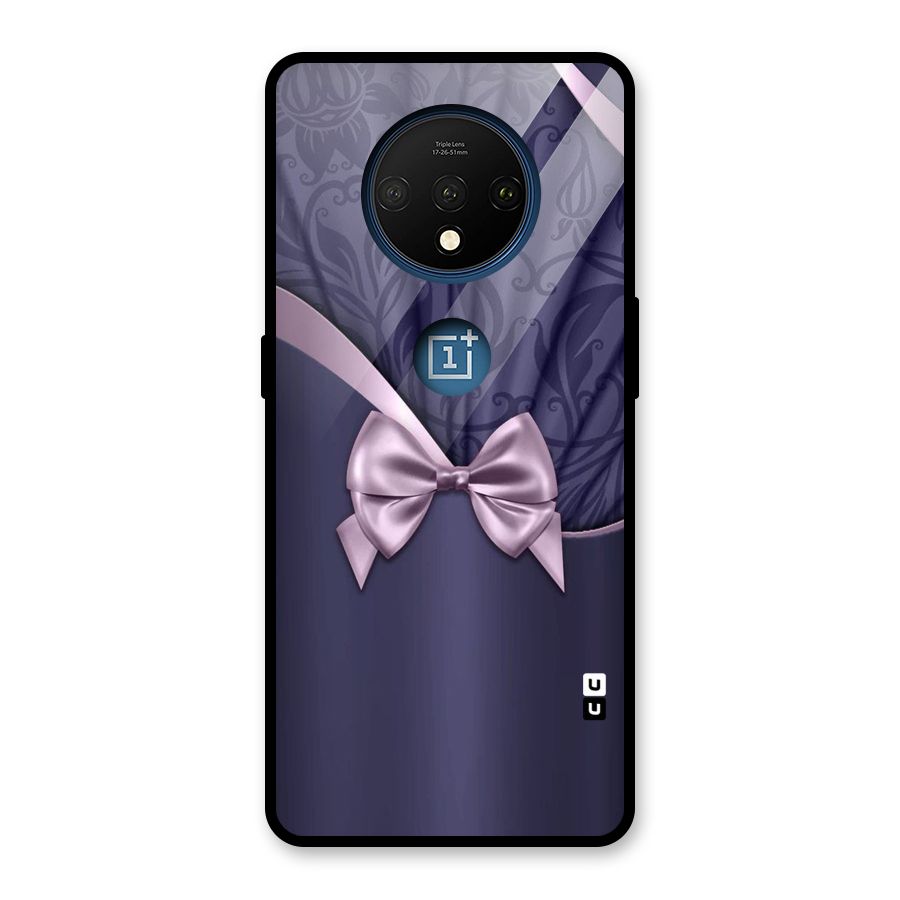 Pink Ribbon Glass Back Case for OnePlus 7T
