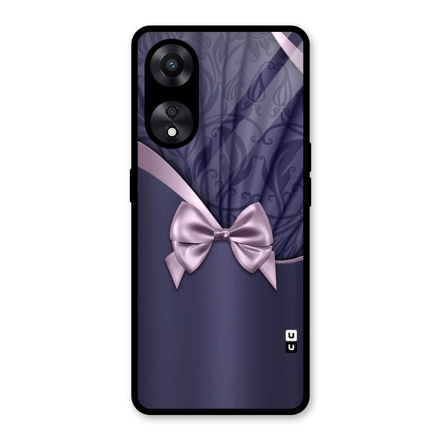Pink Ribbon Glass Back Case for Oppo A78