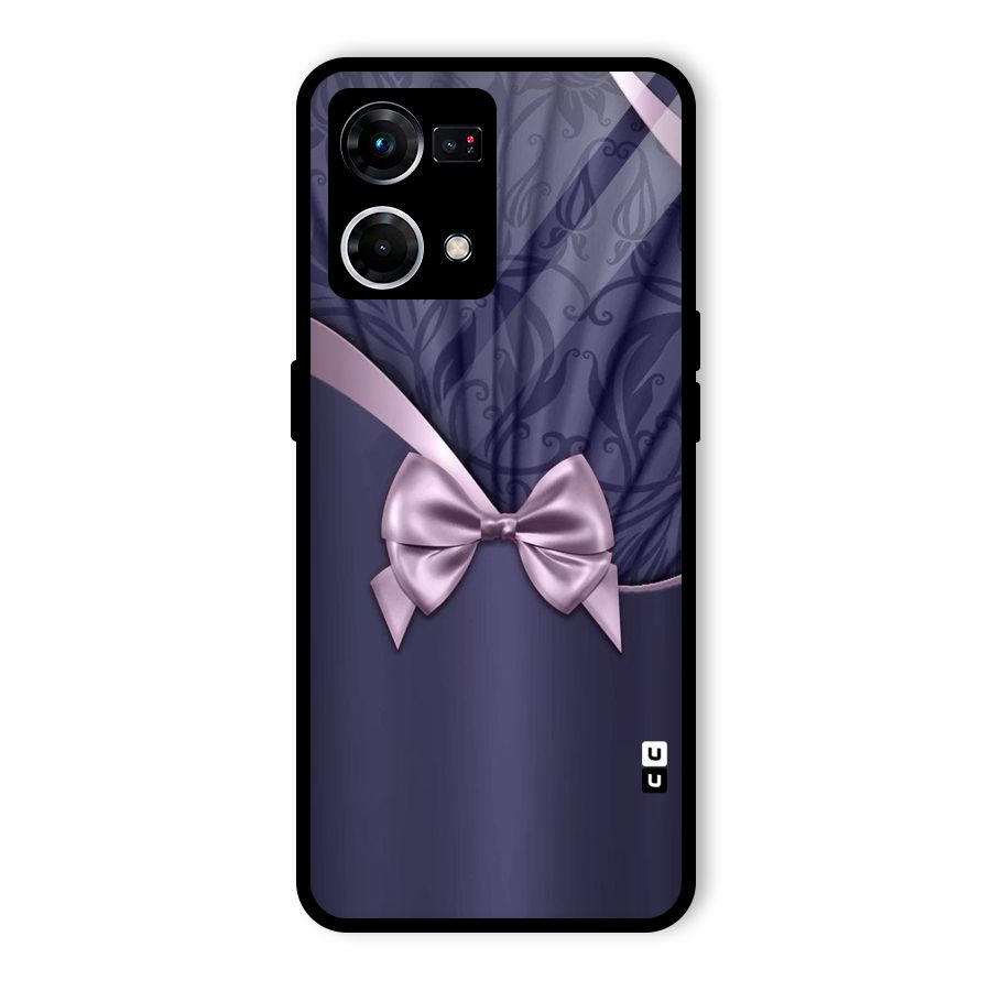 Pink Ribbon Glass Back Case for Oppo F21 Pro 5G
