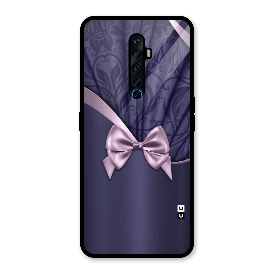 Pink Ribbon Glass Back Case for Oppo Reno2 F