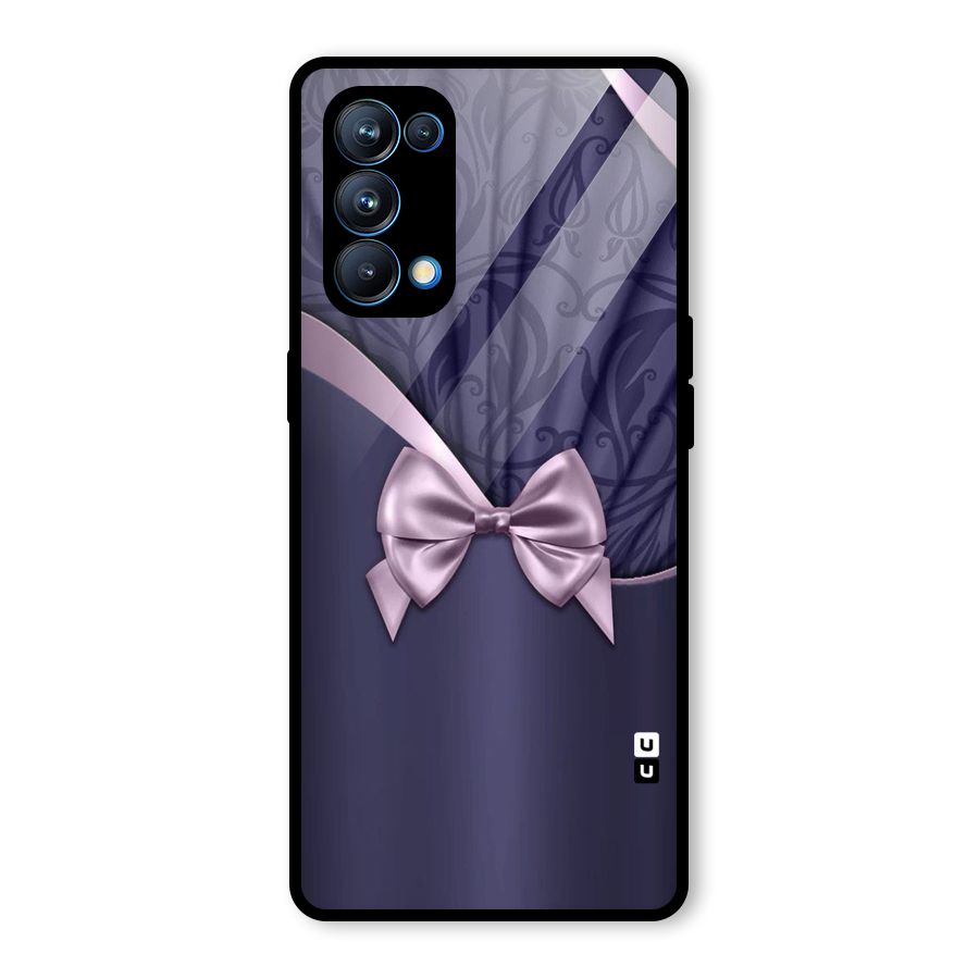 Pink Ribbon Glass Back Case for Oppo Reno5 Pro 5G