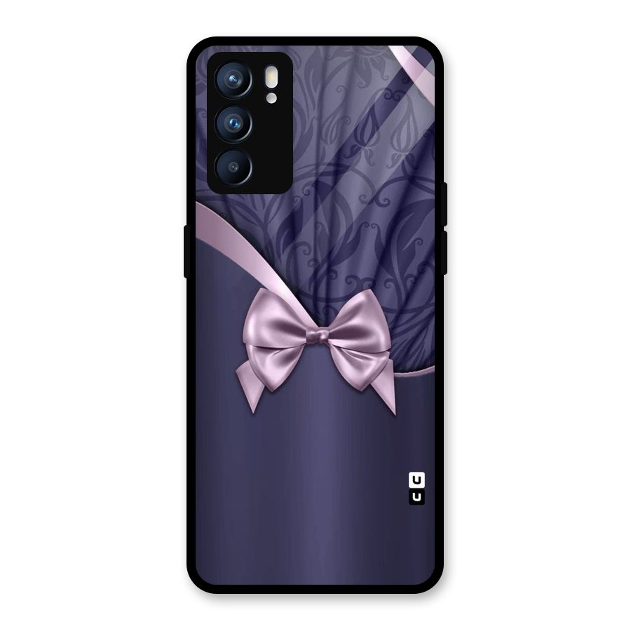 Pink Ribbon Glass Back Case for Oppo Reno6 5G