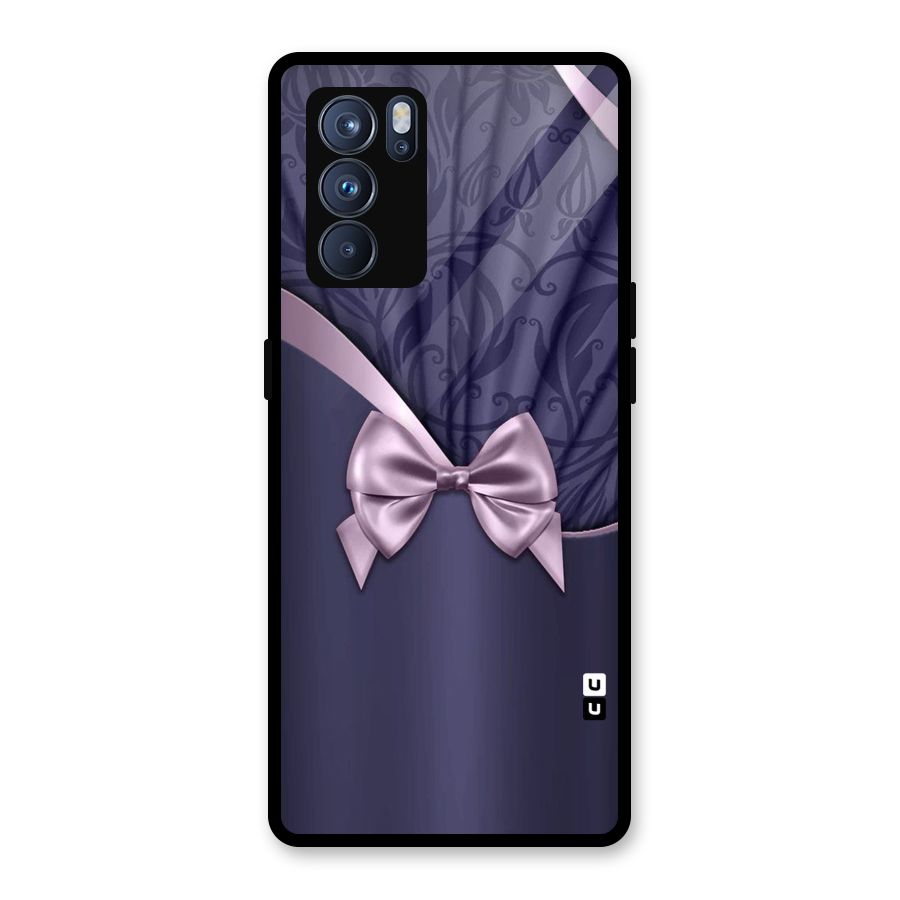 Pink Ribbon Glass Back Case for Oppo Reno6 Pro 5G