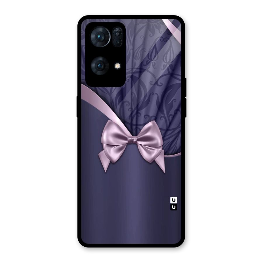 Pink Ribbon Glass Back Case for Oppo Reno7 Pro 5G