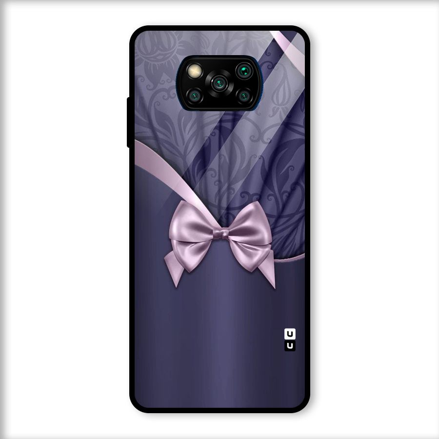 Pink Ribbon Glass Back Case for Poco X3