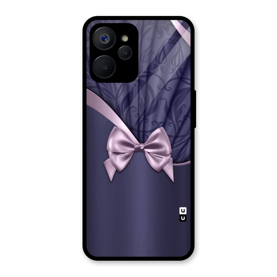 Pink Ribbon Glass Back Case for Realme 9i 5G