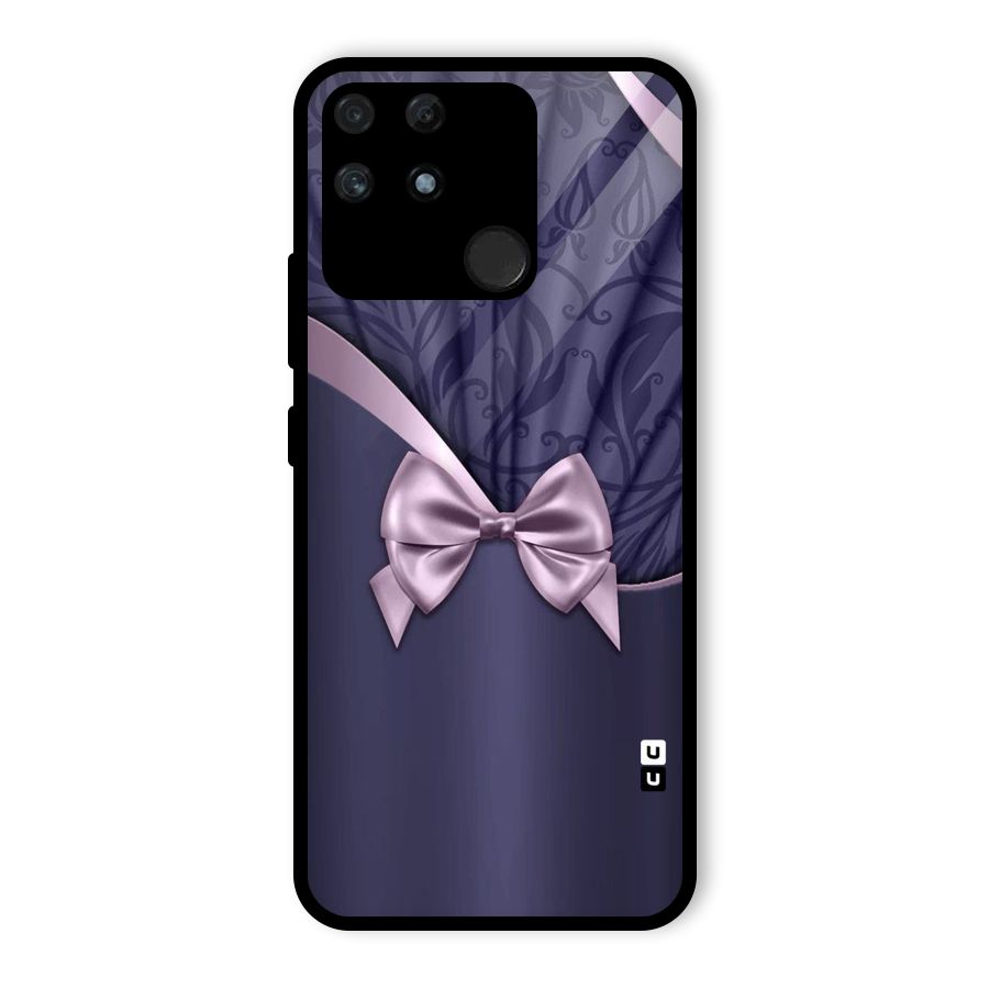 Pink Ribbon Glass Back Case for Realme Narzo 50A
