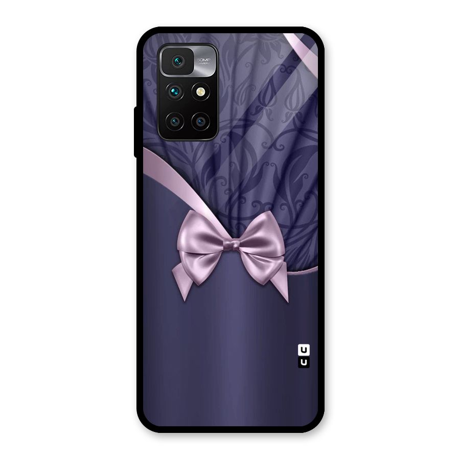 Pink Ribbon Glass Back Case for Redmi 10 Prime