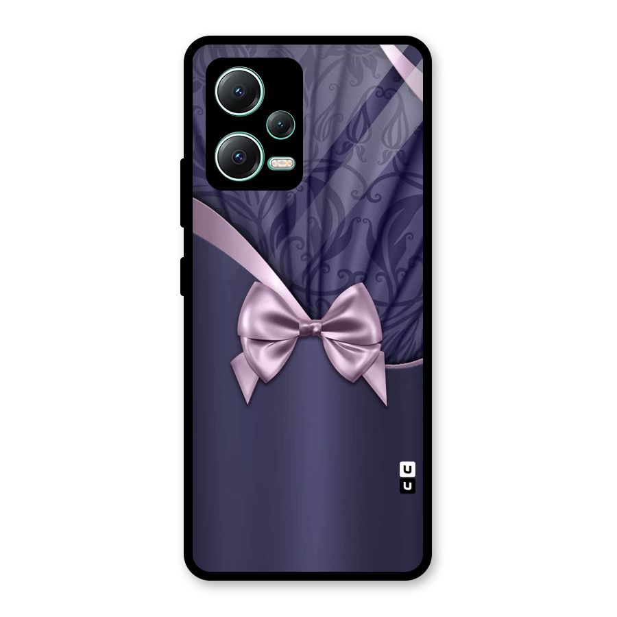 Pink Ribbon Glass Back Case for Redmi Note 12 5G