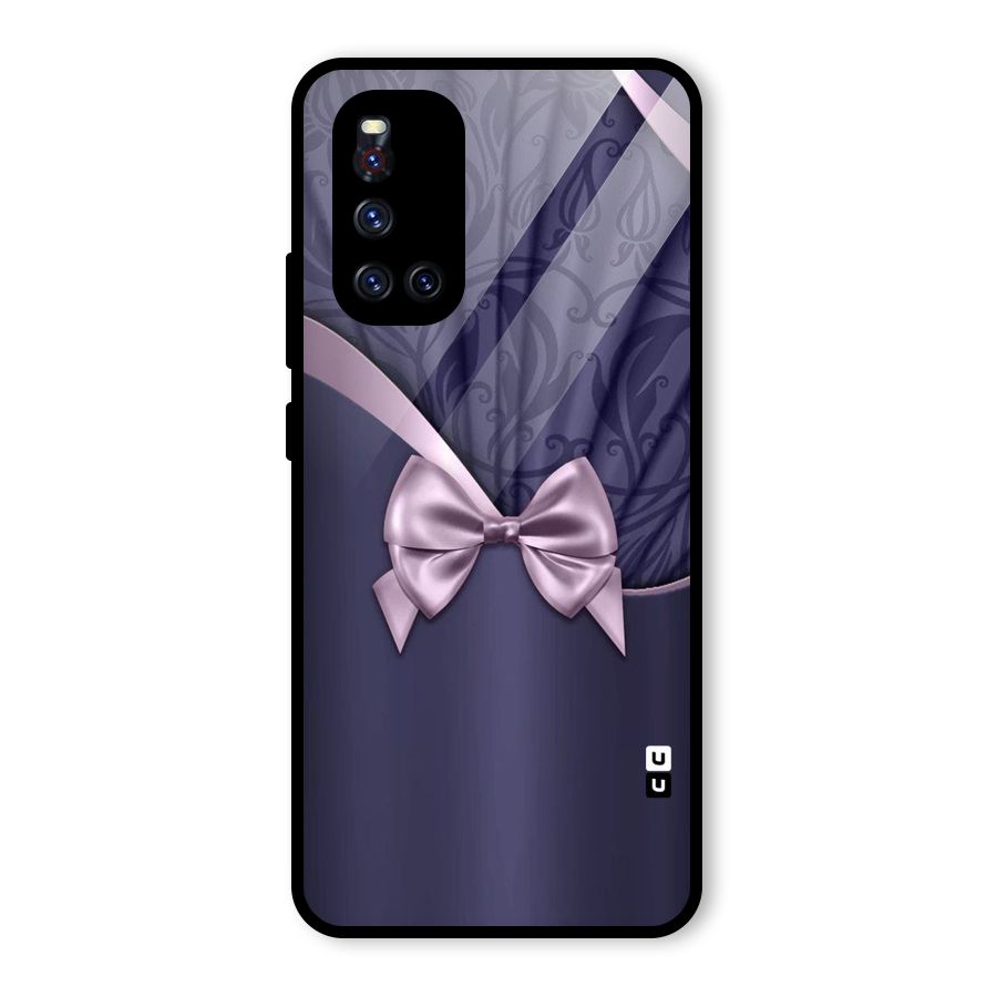 Pink Ribbon Glass Back Case for Vivo V19