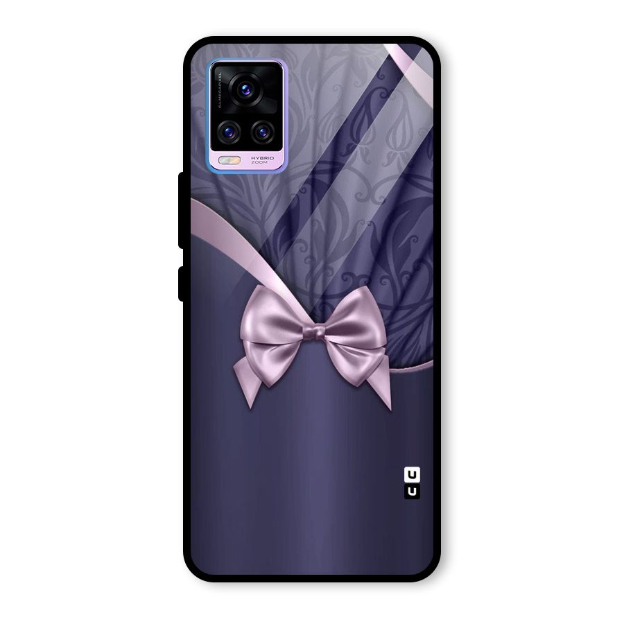 Pink Ribbon Glass Back Case for Vivo V20 Pro