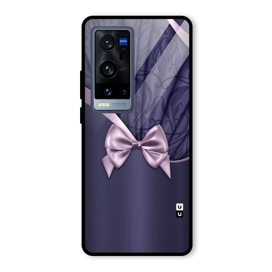 Pink Ribbon Glass Back Case for Vivo X60 Pro Plus