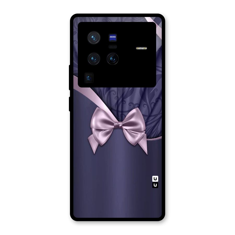 Pink Ribbon Glass Back Case for Vivo X80 Pro