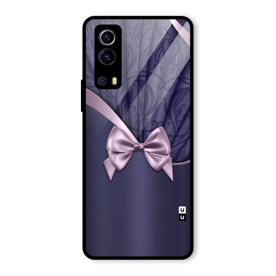 Pink Ribbon Glass Back Case for Vivo iQOO Z3