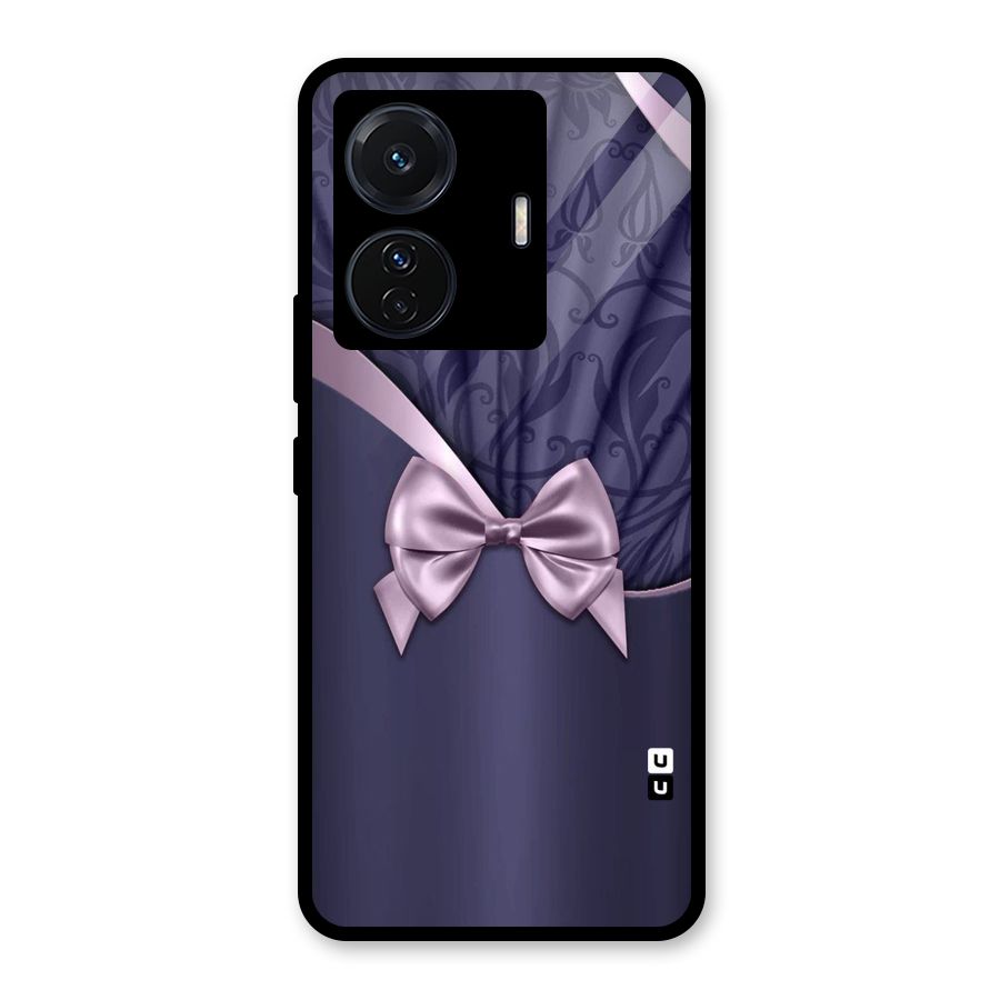 Pink Ribbon Glass Back Case for Vivo iQOO Z6 Pro