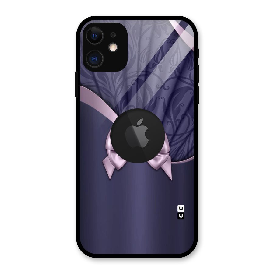 Pink Ribbon Glass Back Case for iPhone 11 Logo Cut