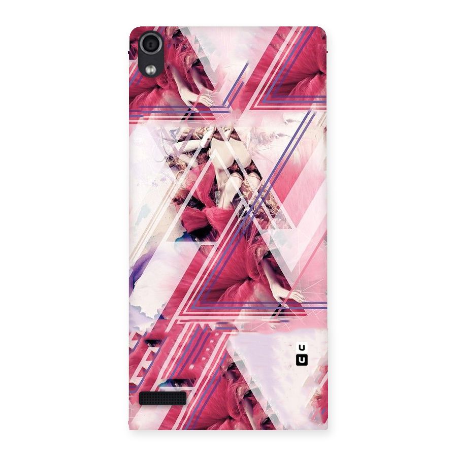 Pink Rose Abstract Back Case for Ascend P6