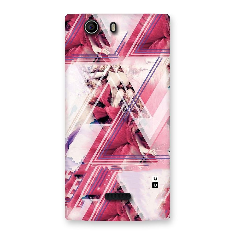 Pink Rose Abstract Back Case for Canvas Nitro 2 E311