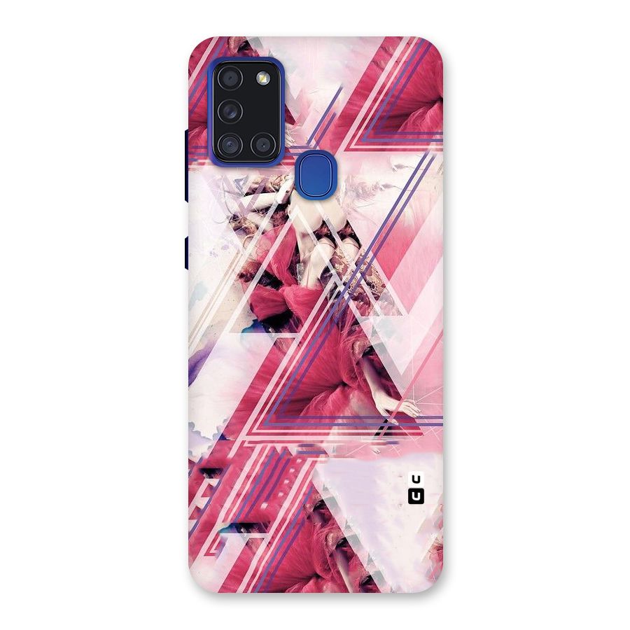 Pink Rose Abstract Back Case for Galaxy A21s