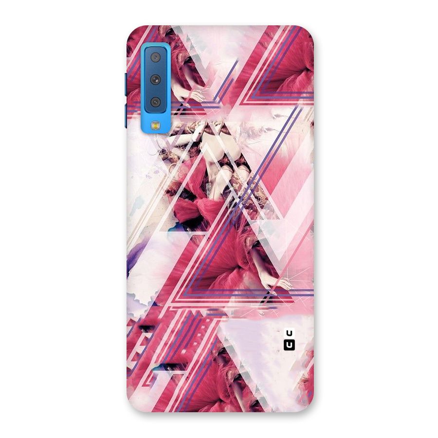 Pink Rose Abstract Back Case for Galaxy A7 (2018)