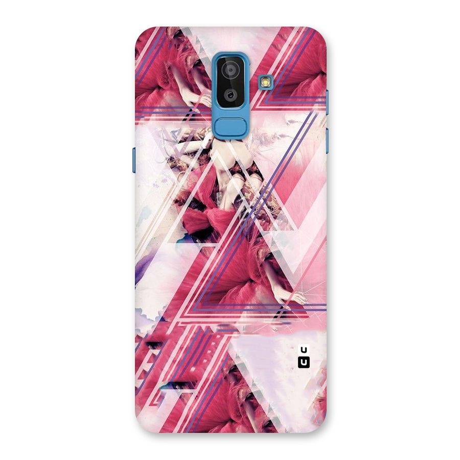 Pink Rose Abstract Back Case for Galaxy J8