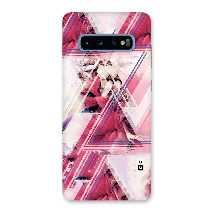 Pink Rose Abstract Back Case for Galaxy S10 Plus