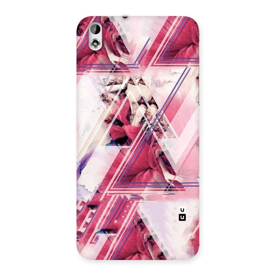 Pink Rose Abstract Back Case for HTC Desire 816g