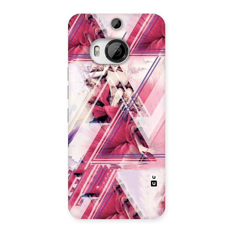 Pink Rose Abstract Back Case for HTC One M9 Plus