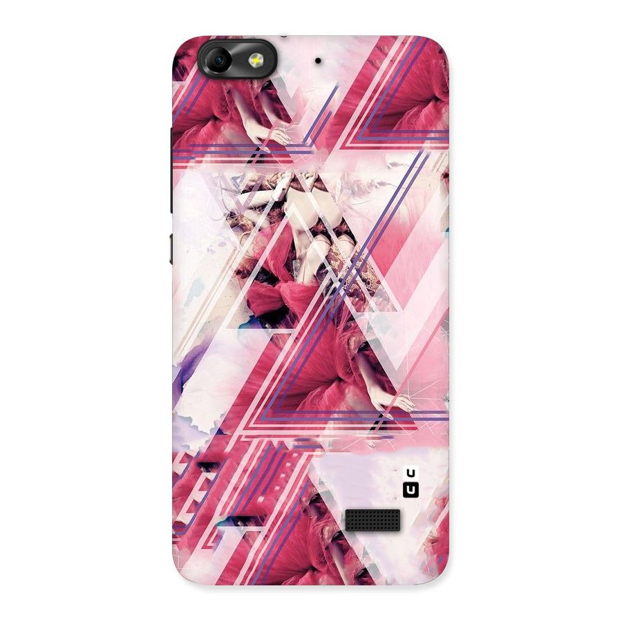 Pink Rose Abstract Back Case for Honor 4C