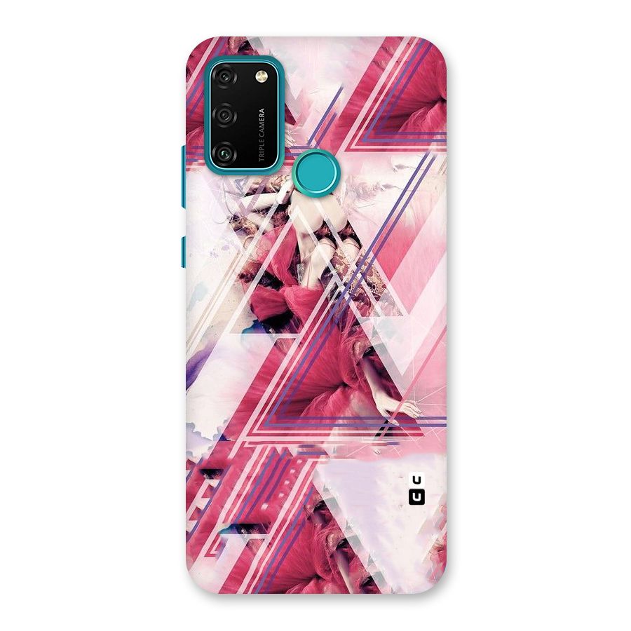 Pink Rose Abstract Back Case for Honor 9A