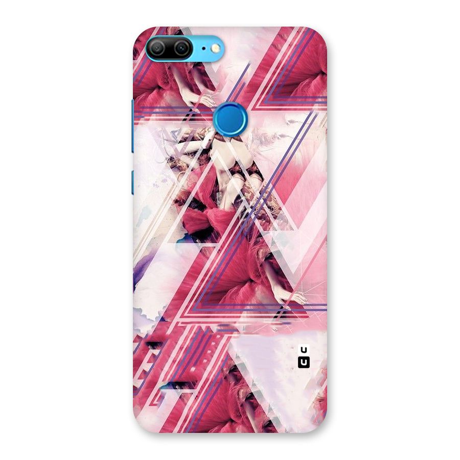 Pink Rose Abstract Back Case for Honor 9 Lite
