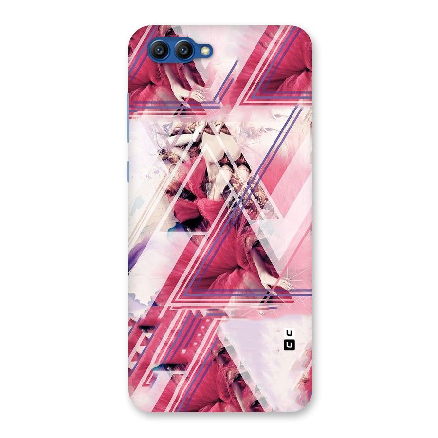 Pink Rose Abstract Back Case for Honor View 10