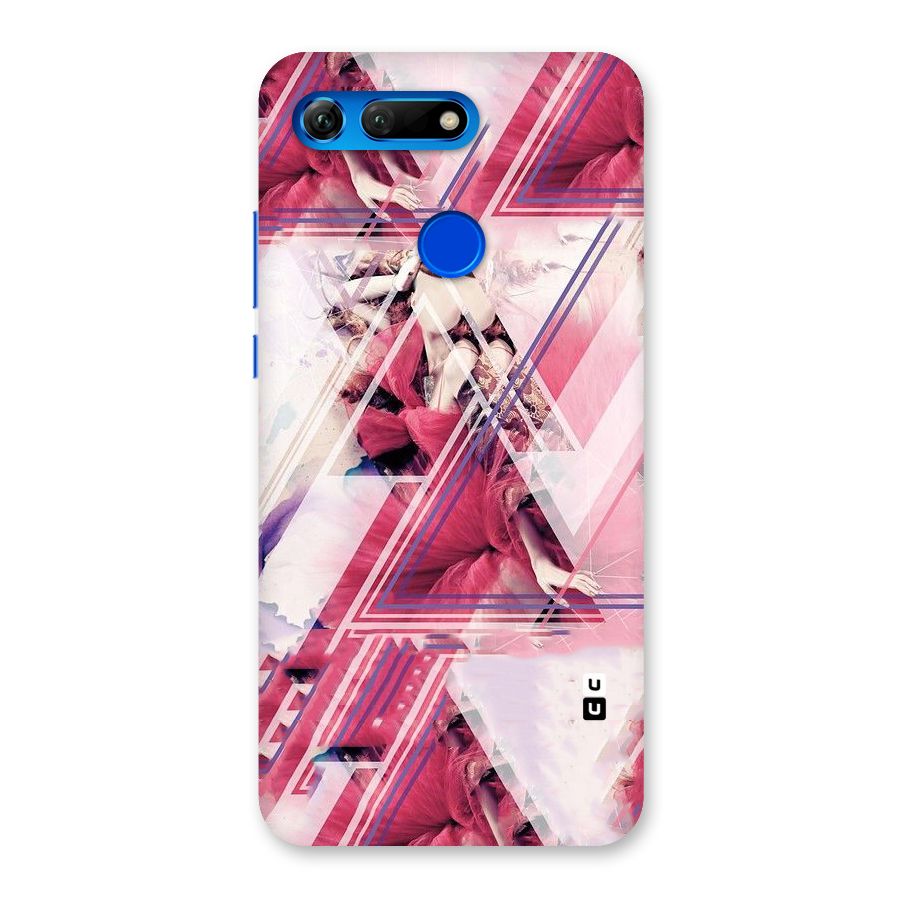 Pink Rose Abstract Back Case for Honor View 20