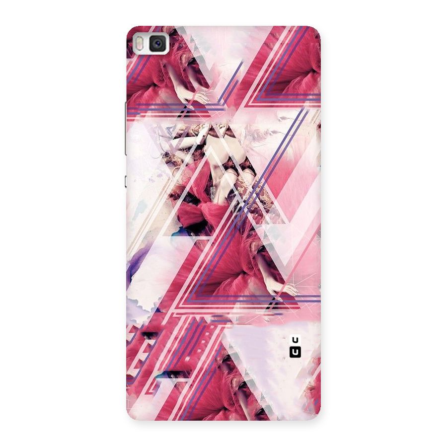Pink Rose Abstract Back Case for Huawei P8