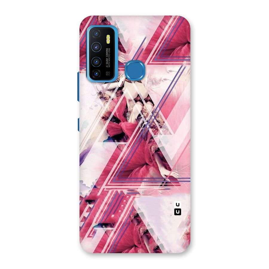 Pink Rose Abstract Back Case for Infinix Hot 9