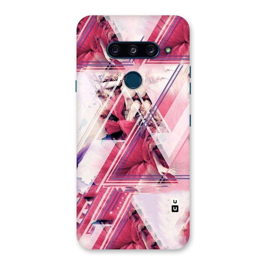 Pink Rose Abstract Back Case for LG  V40 ThinQ