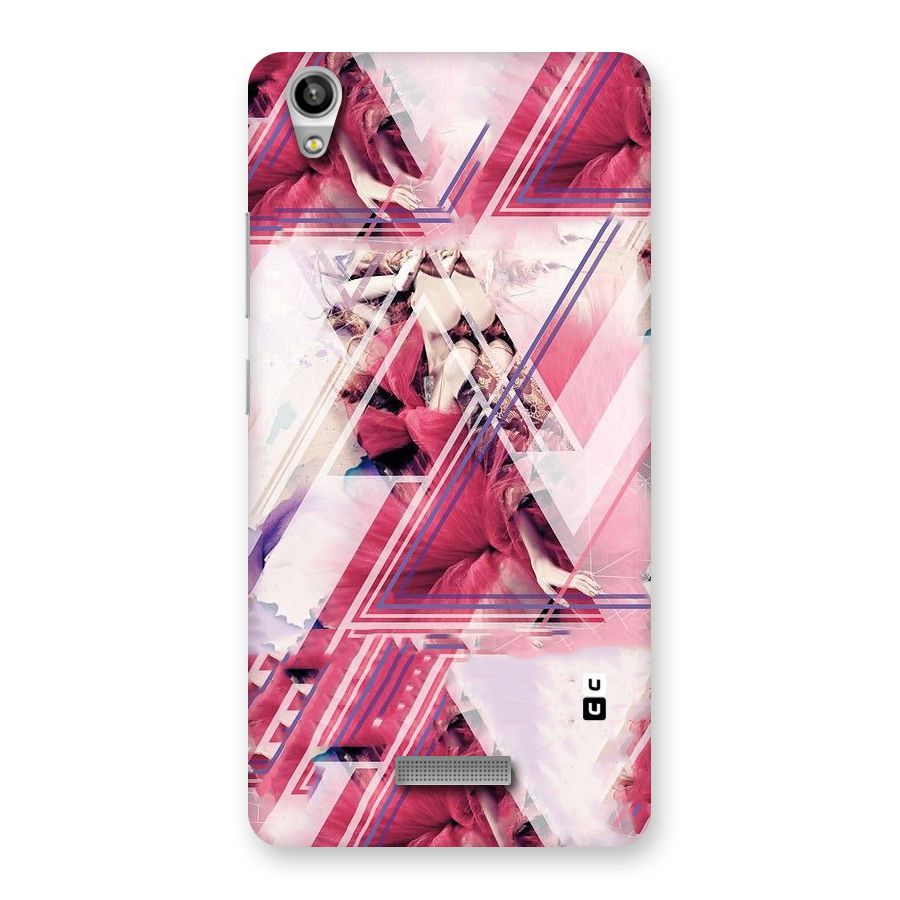 Pink Rose Abstract Back Case for Lava-Pixel-V1